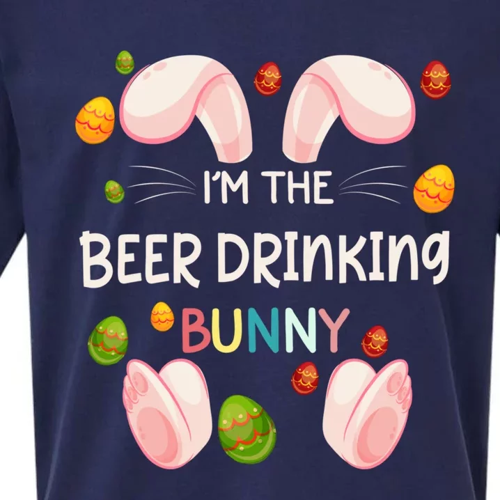 I'm The Beer Ing Bunny Funny Matching Family Easter Day Gift Sueded Cloud Jersey T-Shirt