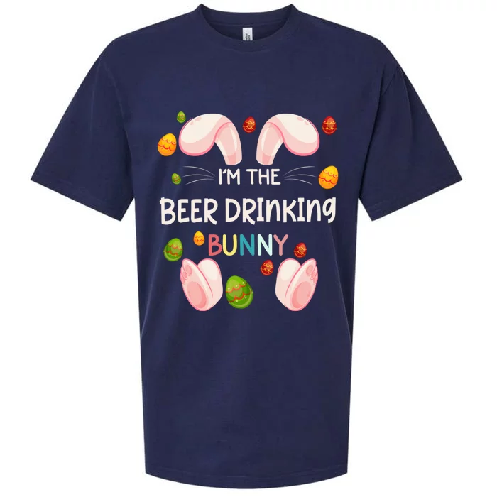 I'm The Beer Ing Bunny Funny Matching Family Easter Day Gift Sueded Cloud Jersey T-Shirt