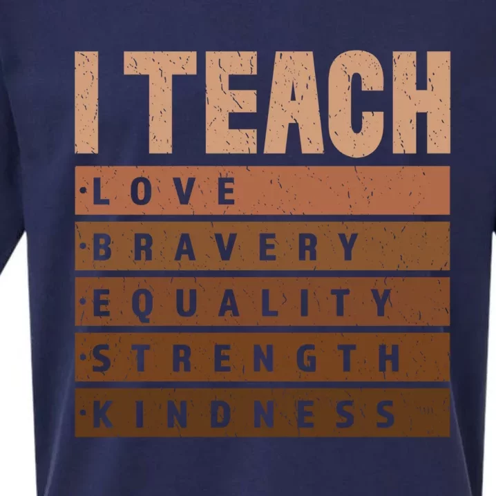 I Teach Black History Celebrate Black History Juneteenth Cute Gift Sueded Cloud Jersey T-Shirt