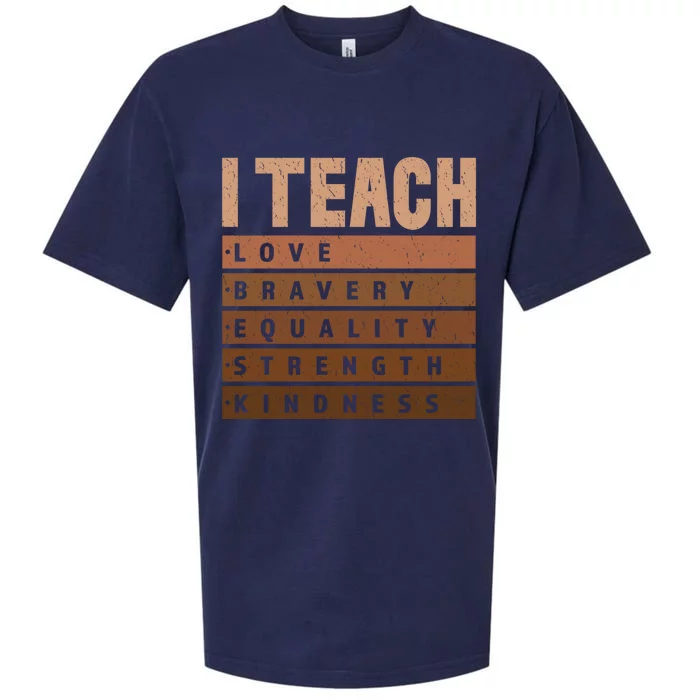 I Teach Black History Celebrate Black History Juneteenth Cute Gift Sueded Cloud Jersey T-Shirt