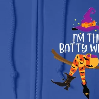 Im The Batty Witch Halloween Matching Group Costume Full Zip Hoodie