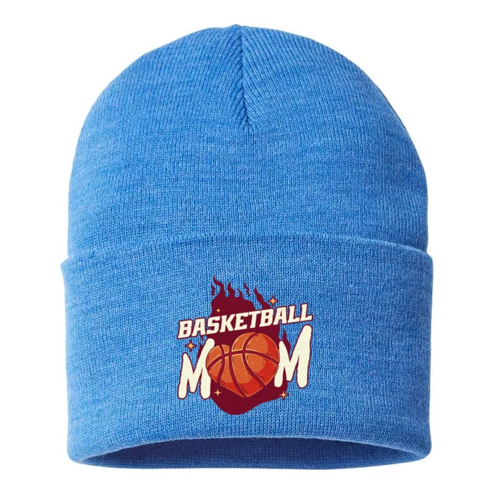 I'm The Basketball Mom Team Sport Basketball Gift Sustainable Knit Beanie