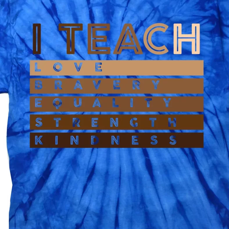 I Teach Black History Celebrate Juneteenth Black Teacher Gift Tie-Dye T-Shirt