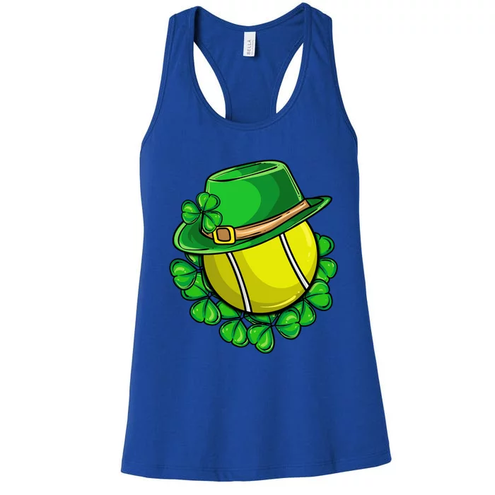 Irish Tennis Ball St Patricks Day Ireland Sports Gift Women's Racerback Tank