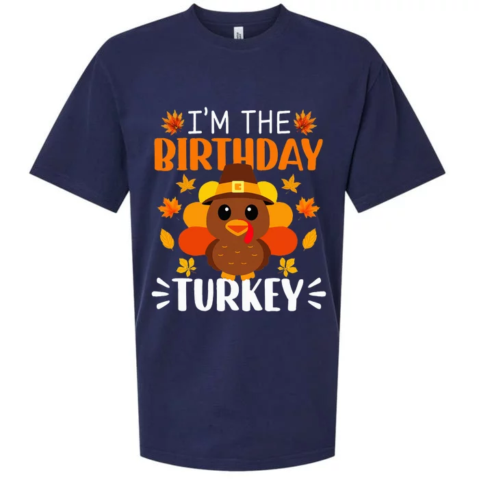 I'm The Birthday Turkey Funny Turkey Thanksgiving Sueded Cloud Jersey T-Shirt