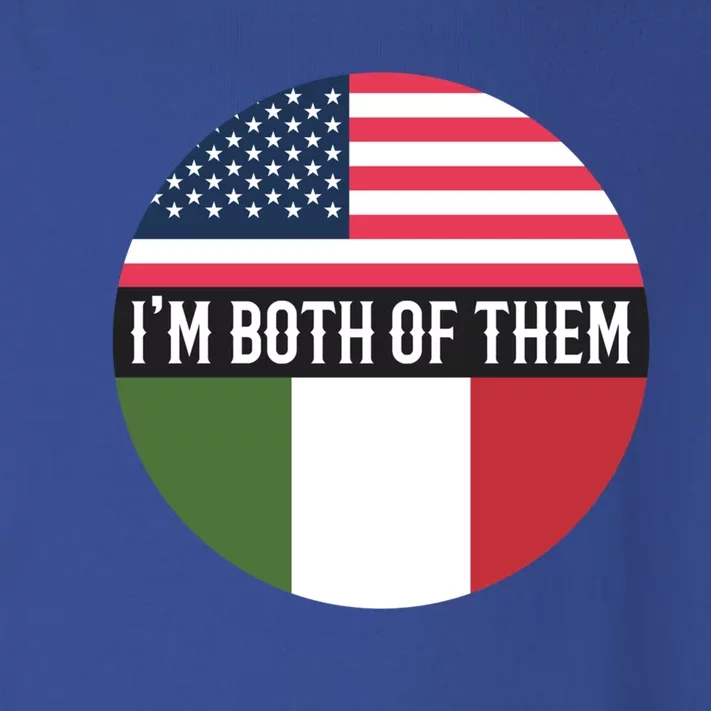 In The Both Of Them Proud To Be American Italian Flag Gift Toddler Long Sleeve Shirt