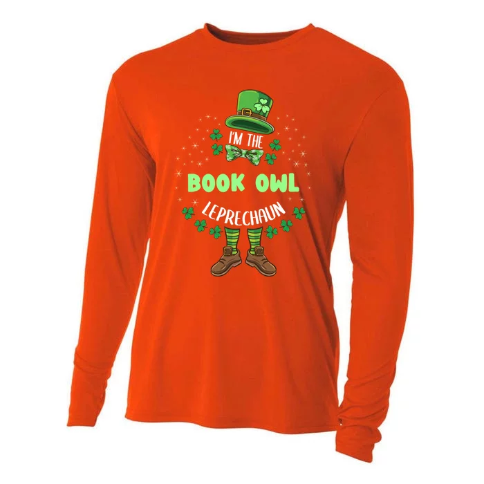 Im The Book Owl Leprechaun St Patricks Day Great Gift Cooling Performance Long Sleeve Crew