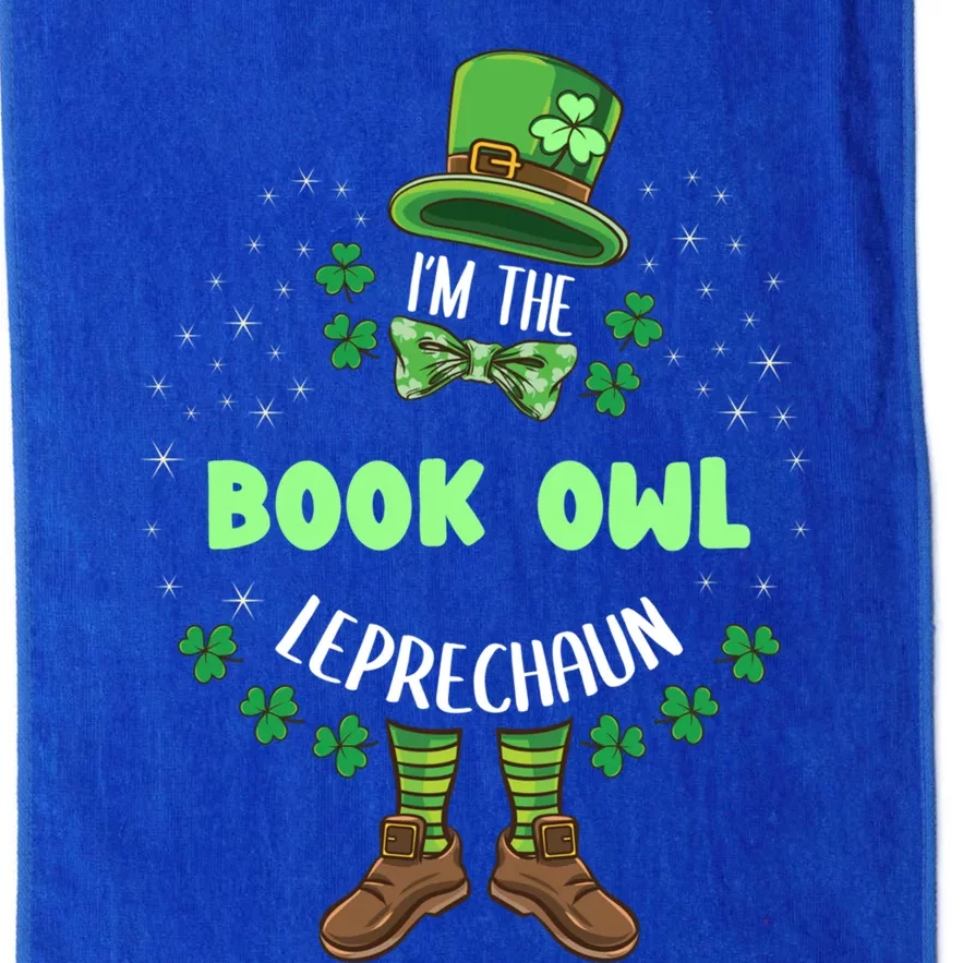 Im The Book Owl Leprechaun St Patricks Day Great Gift Platinum Collection Golf Towel