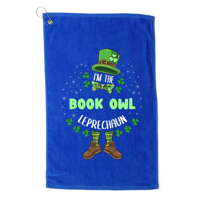 Im The Book Owl Leprechaun St Patricks Day Great Gift Platinum Collection Golf Towel