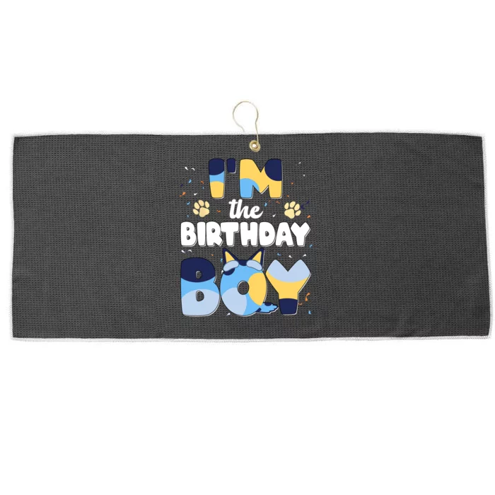 Im The Birthday Boy Dog Family Matching Large Microfiber Waffle Golf Towel