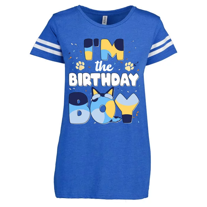 Im The Birthday Boy Dog Family Matching Enza Ladies Jersey Football T-Shirt