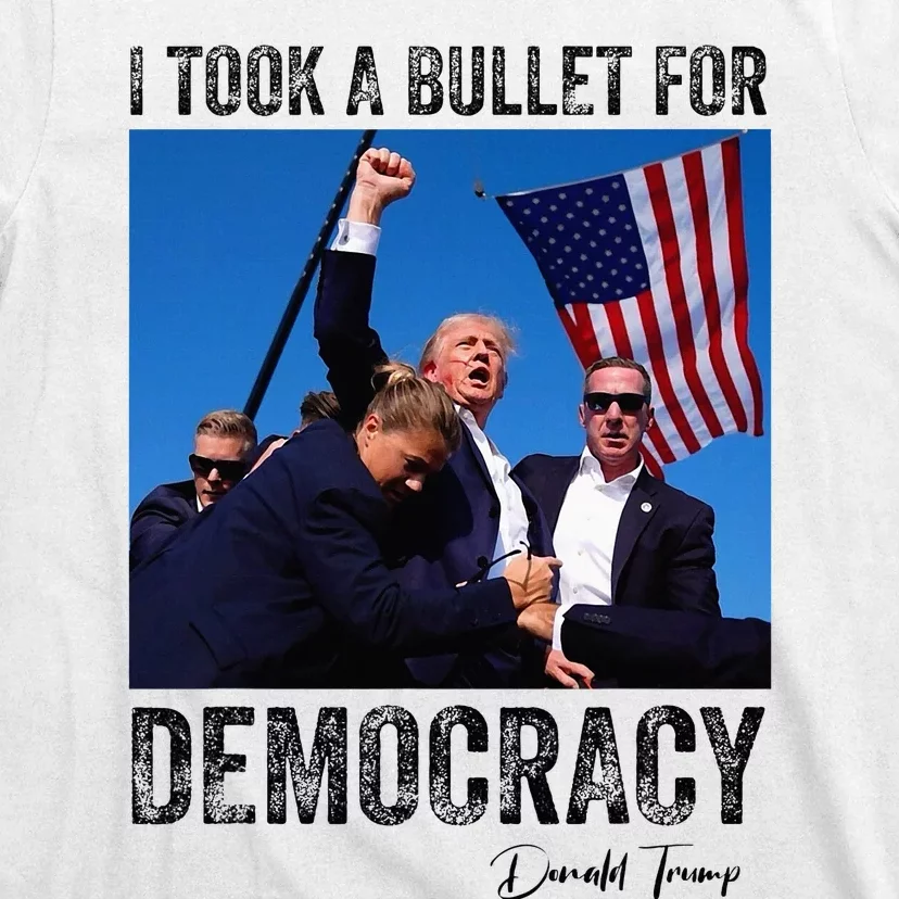 I Took Bullet For Democracy Trump Shooting Rally Trump 2024 T-Shirt