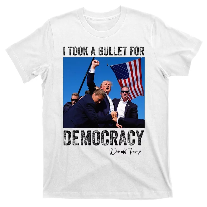 I Took Bullet For Democracy Trump Shooting Rally Trump 2024 T-Shirt