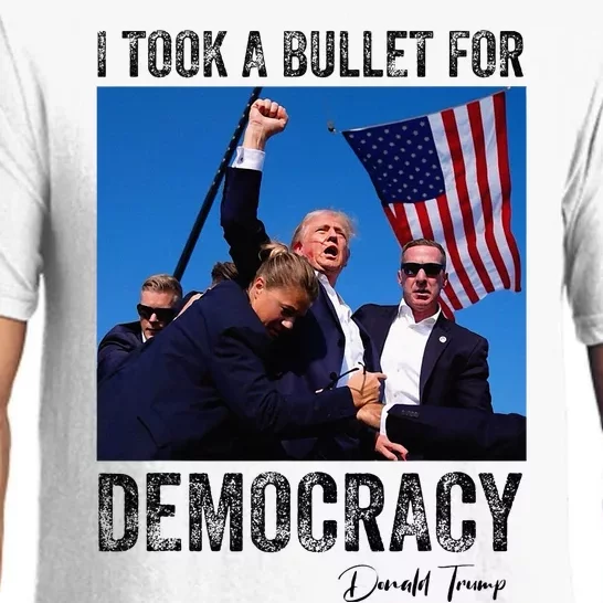 I Took Bullet For Democracy Trump Shooting Rally Trump 2024 Pajama Set