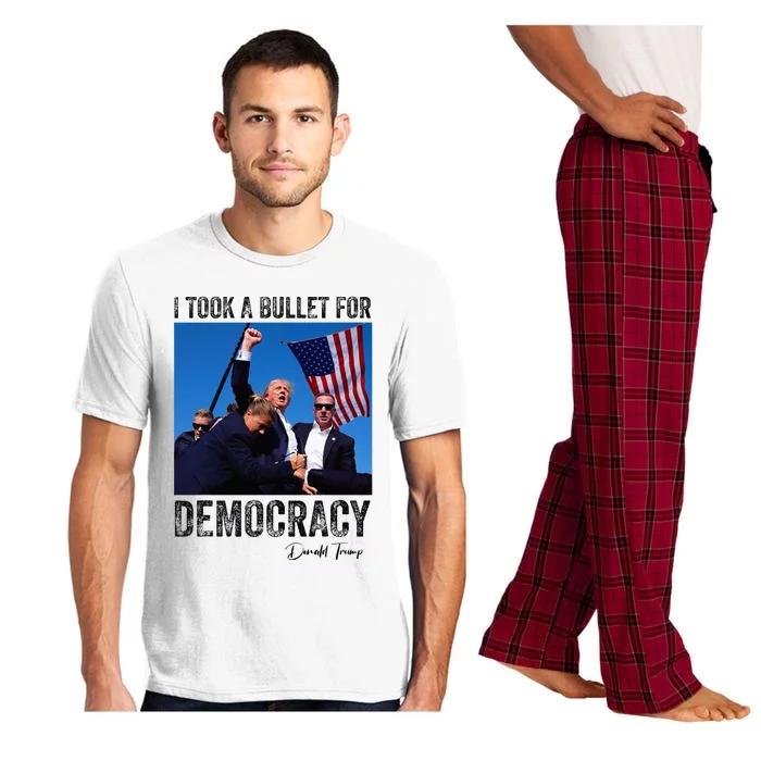 I Took Bullet For Democracy Trump Shooting Rally Trump 2024 Pajama Set