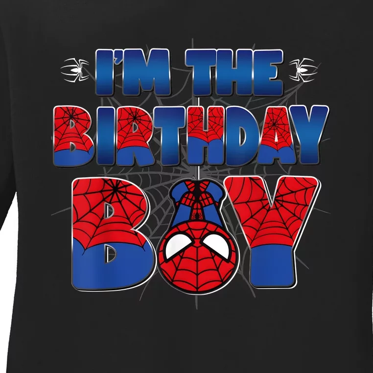 Im The Birthday Boy Spider Family Matching Ladies Long Sleeve Shirt