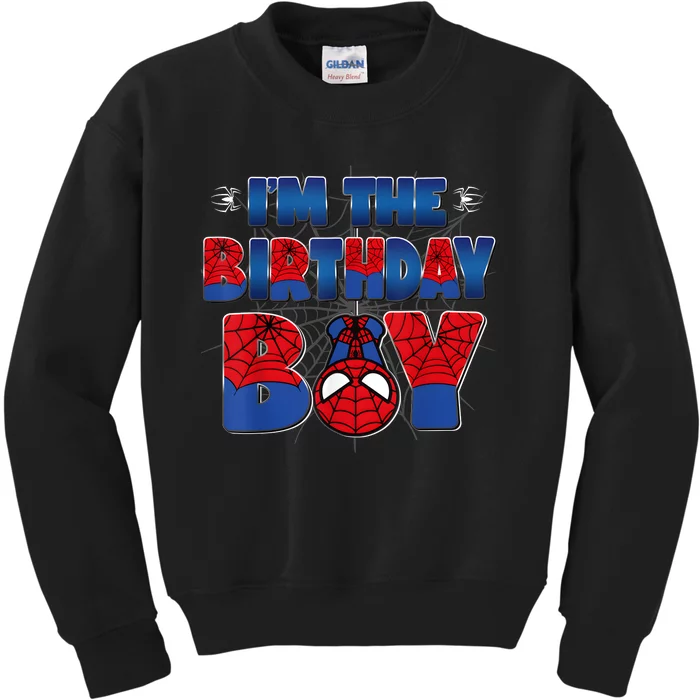 Im The Birthday Boy Spider Family Matching Kids Sweatshirt