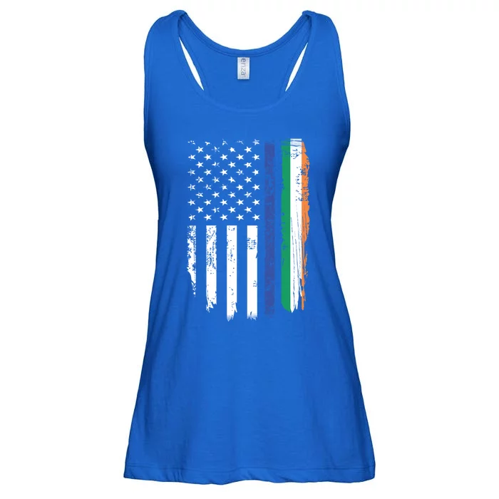 Irish Thin Blue Line St Patrick's Day Police Cop Great Gift Ladies Essential Flowy Tank