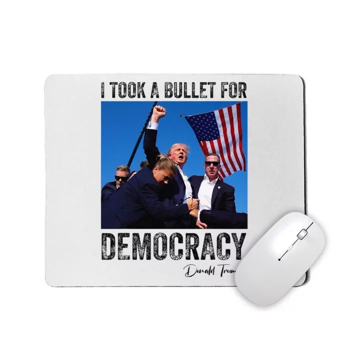 I Took Bullet For Democracy Trump Shooting Rally Trump 2024 Mousepad