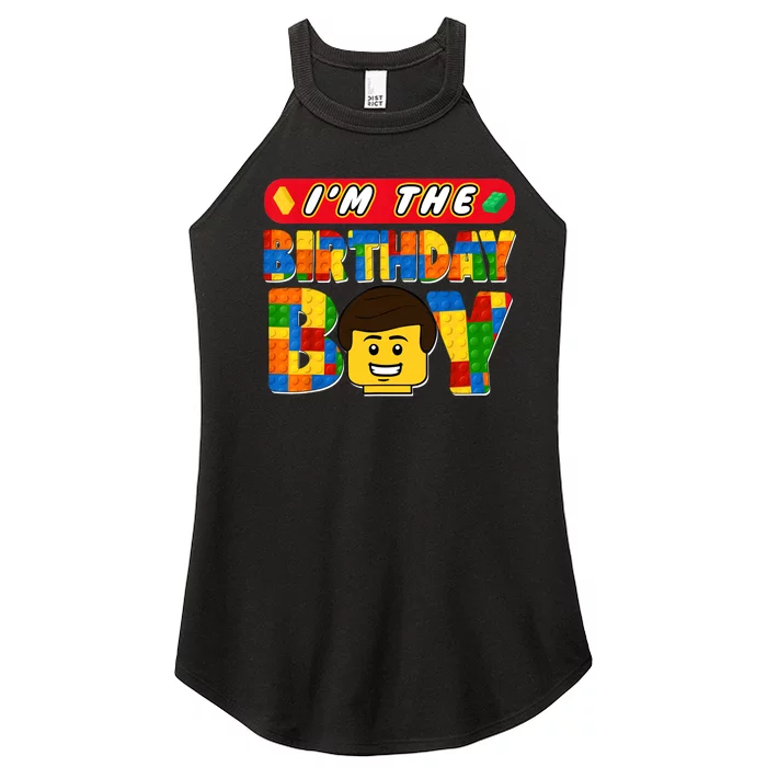 Im The Birthday Boy Building Brick Family Matching Women’s Perfect Tri Rocker Tank