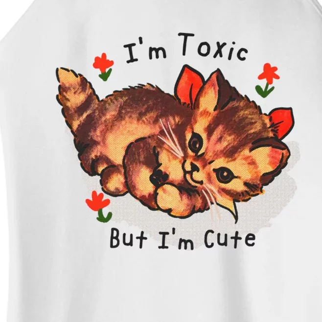 Im Toxic But Im Cute Women’s Perfect Tri Rocker Tank