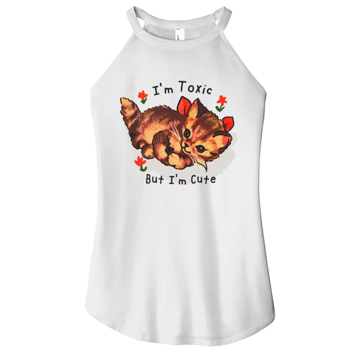 Im Toxic But Im Cute Women’s Perfect Tri Rocker Tank