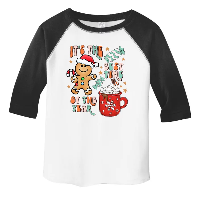 Its The Best Time Of The Year Xmas Gingerbread hot cocoa Toddler Fine Jersey T-Shirt