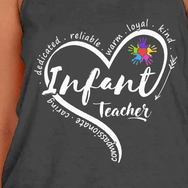 Infant Teacher Back to School Infant Daycare Teacher Women's Knotted Racerback Tank