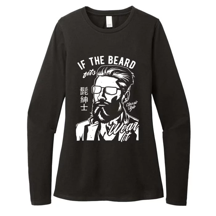 If The Beard Fits Wear It Vintage Style Womens CVC Long Sleeve Shirt