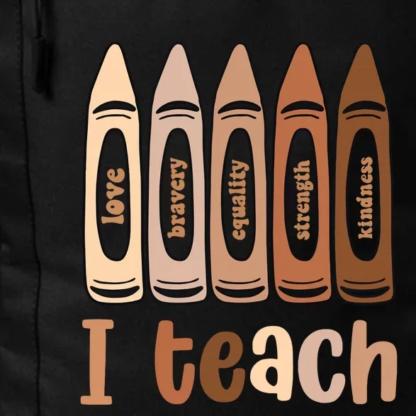 I Teach Black History Month Melanin Afro African Teacher Daily Commute Backpack