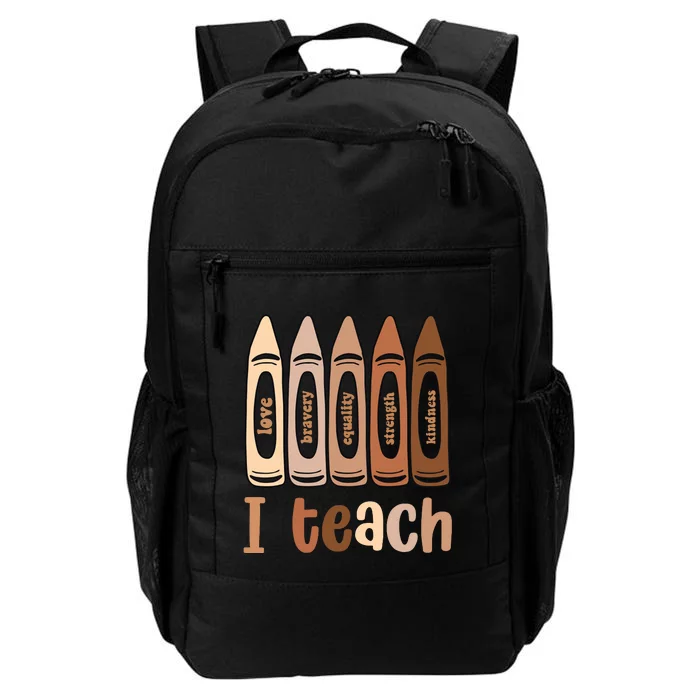 I Teach Black History Month Melanin Afro African Teacher Daily Commute Backpack