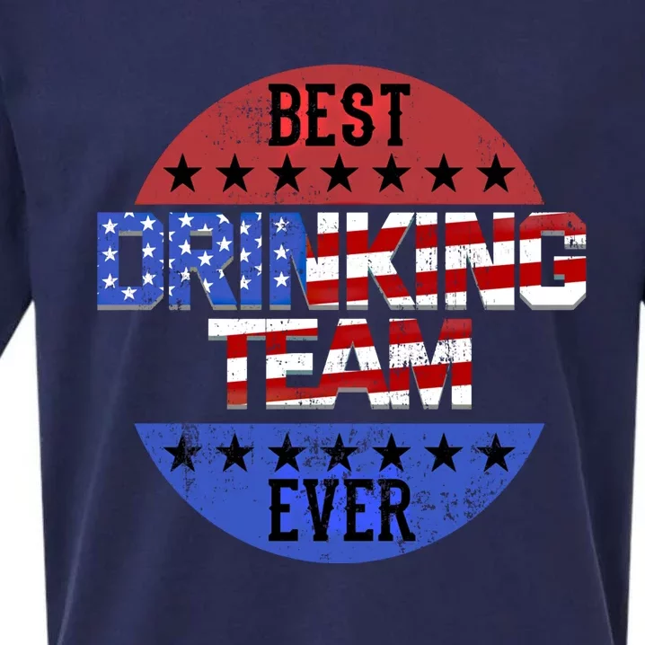 Ing Team Beer Pong Independence Day Patriotic Usa Flag Funny Gift Sueded Cloud Jersey T-Shirt