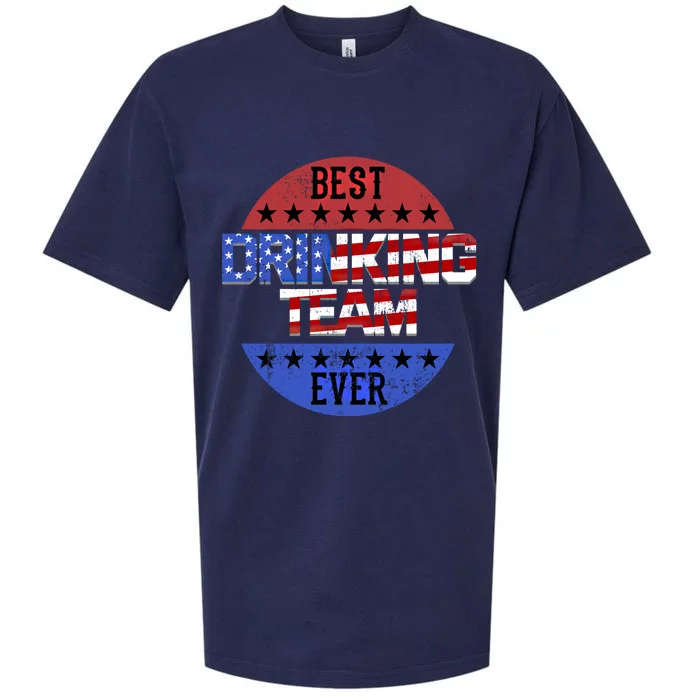 Ing Team Beer Pong Independence Day Patriotic Usa Flag Funny Gift Sueded Cloud Jersey T-Shirt