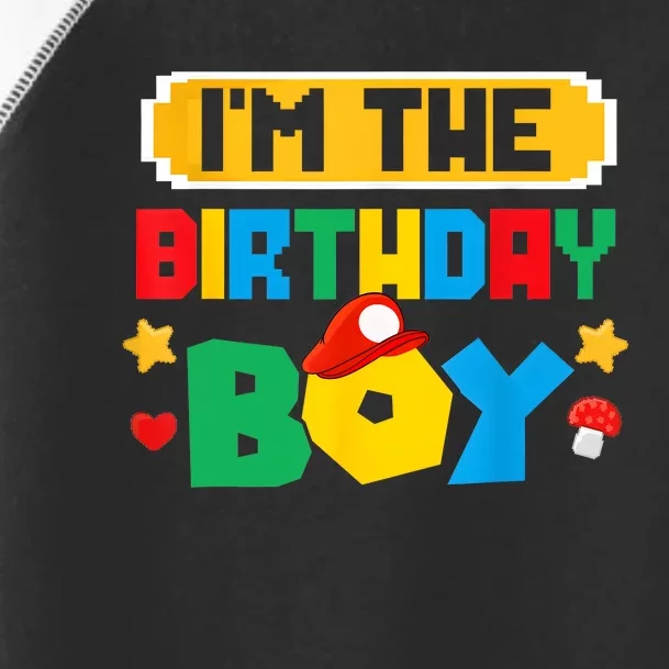 Im The Birthday Boy Game Gaming Family Matching Toddler Fine Jersey T-Shirt