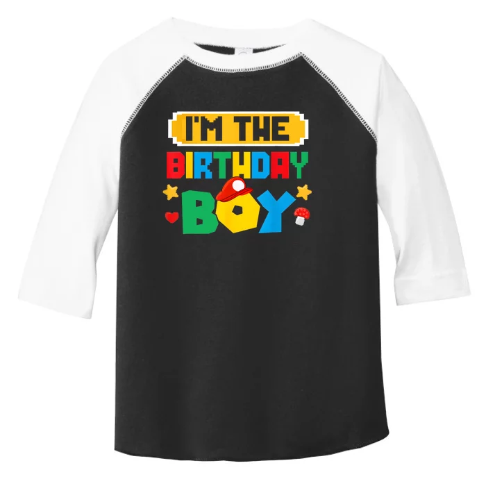 Im The Birthday Boy Game Gaming Family Matching Toddler Fine Jersey T-Shirt