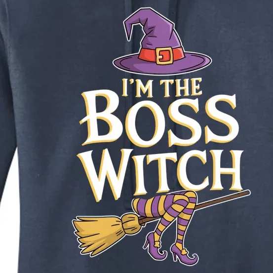 I’M The Boss Witch Funny Witch Costume Halloween Family Matching Costume Women's Pullover Hoodie