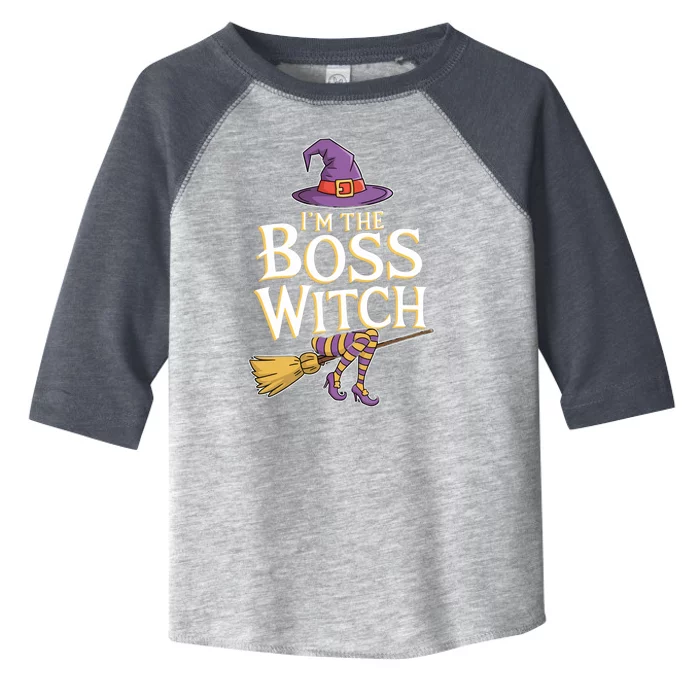 I’M The Boss Witch Funny Witch Costume Halloween Family Matching Costume Toddler Fine Jersey T-Shirt