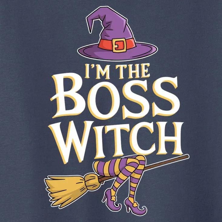 I’M The Boss Witch Funny Witch Costume Halloween Family Matching Costume Toddler T-Shirt