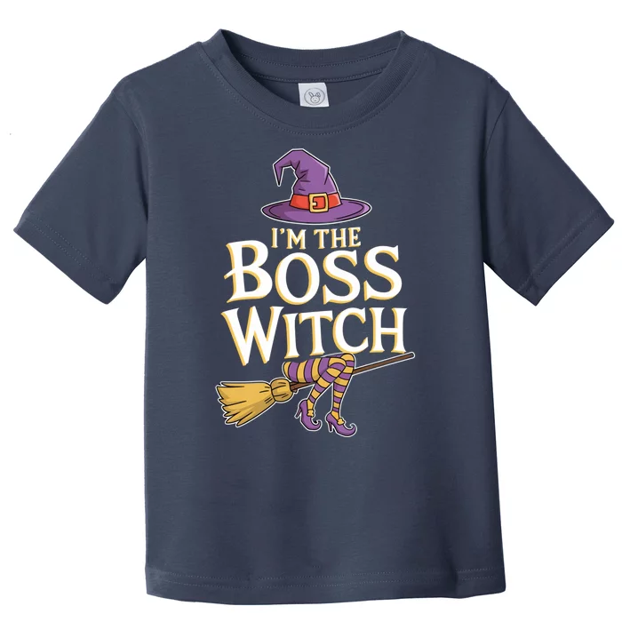 I’M The Boss Witch Funny Witch Costume Halloween Family Matching Costume Toddler T-Shirt