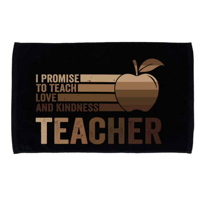 Inspirational Teacher Be Kind Tee African American Teacher Gift Microfiber Hand Towel