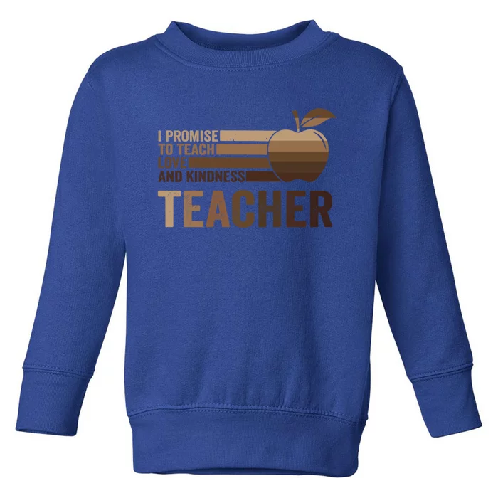 Inspirational Teacher Be Kind Tee African American Teacher Gift Toddler Sweatshirt