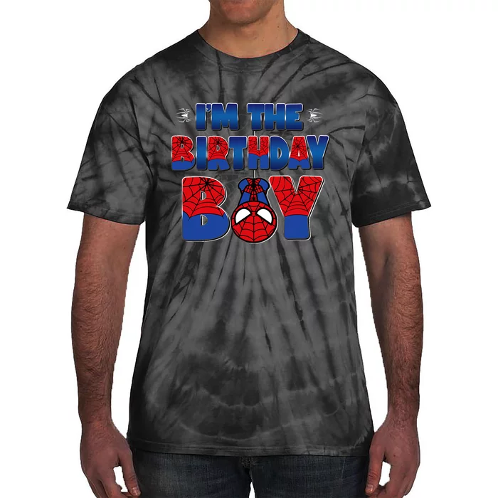 Im The Birthday Boy Spider Family Matching Tie-Dye T-Shirt