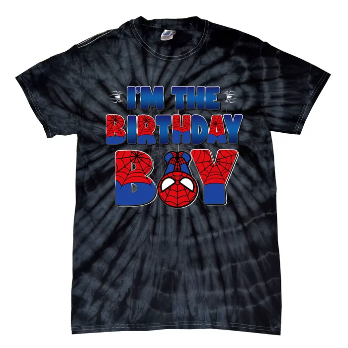 Im The Birthday Boy Spider Family Matching Tie-Dye T-Shirt