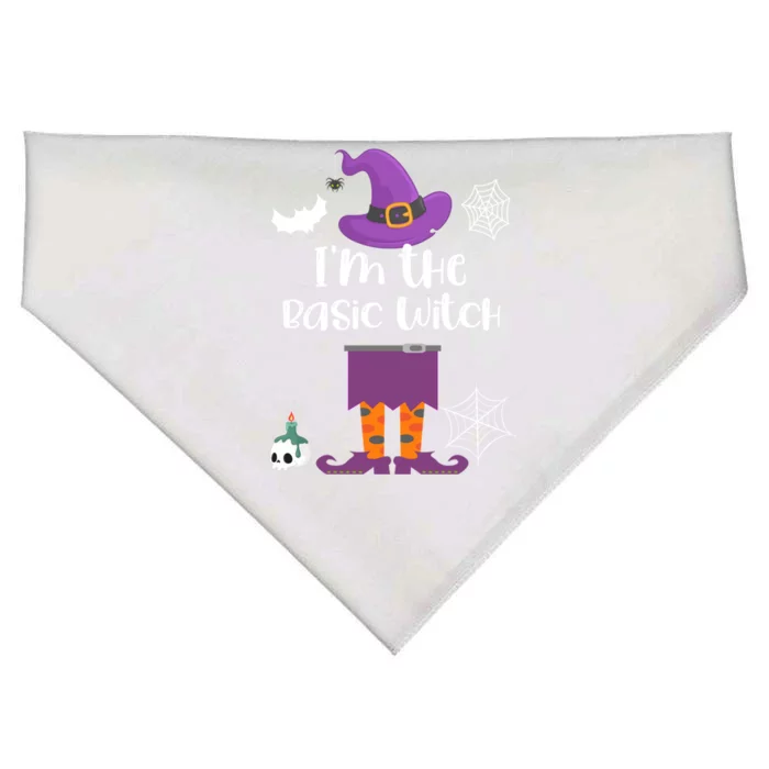 Im The Basic Witch Halloween Matching Group Costume Cool Gift USA-Made Doggie Bandana