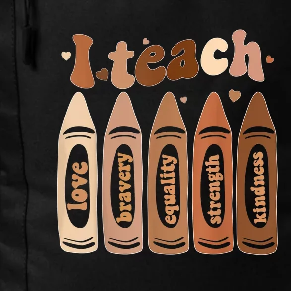 I Teach Black History Month Melanin Afro African Teacher Daily Commute Backpack