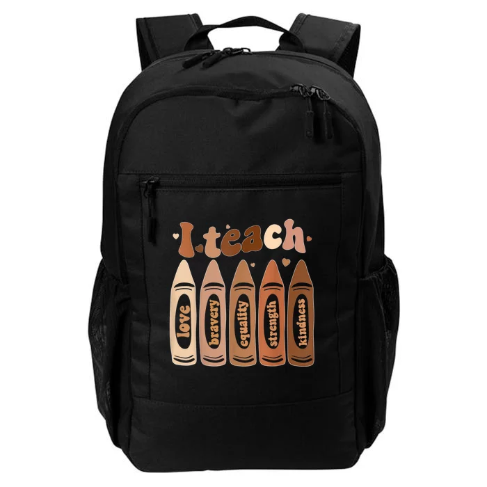 I Teach Black History Month Melanin Afro African Teacher Daily Commute Backpack