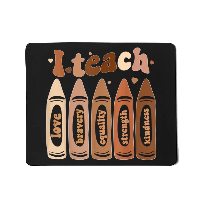 I Teach Black History Month Melanin Afro African Teacher Mousepad