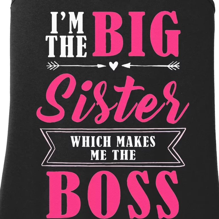 Im The Big Sister Which Makes Me The Boss Ladies Essential Tank