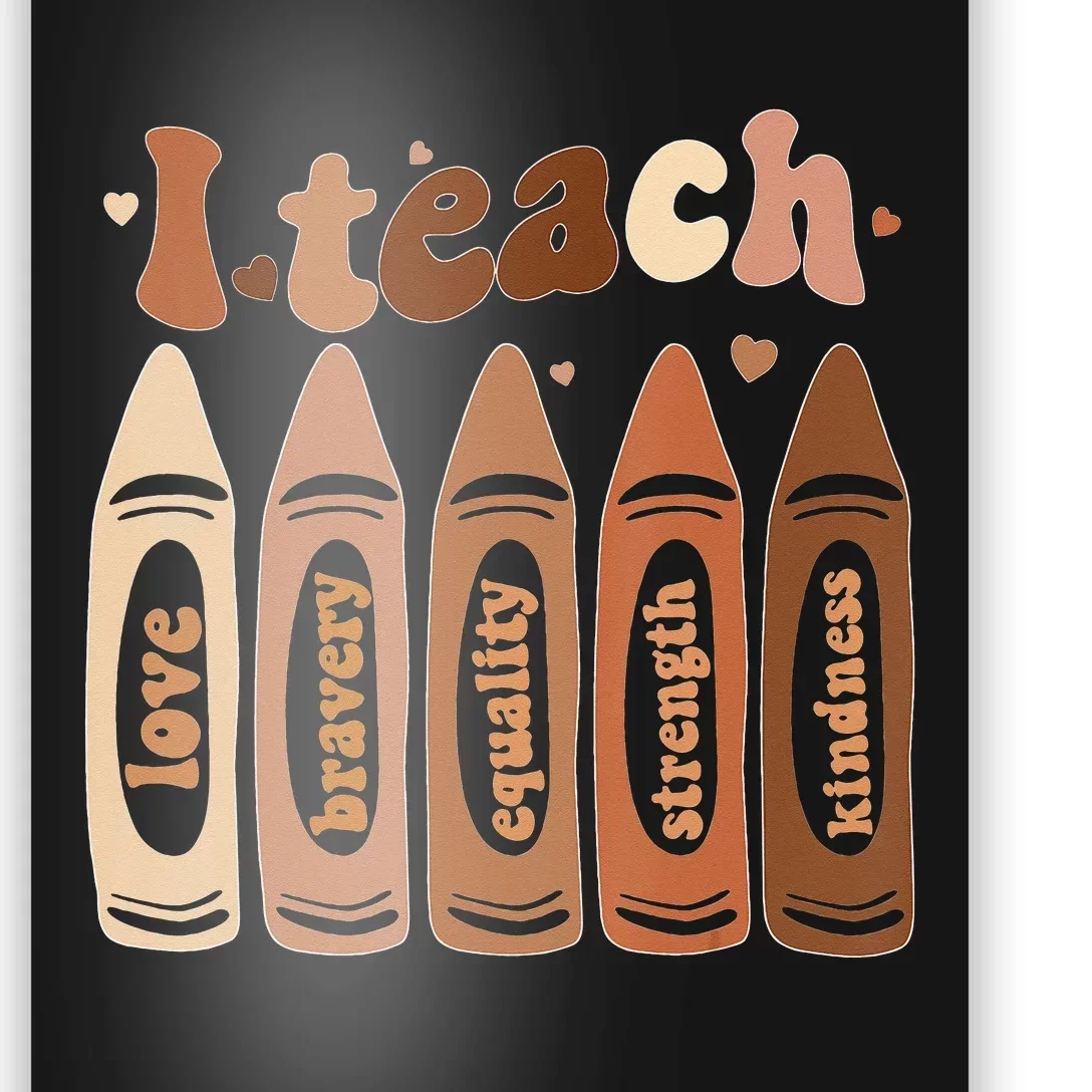 I Teach Black History Month Melanin Afro African Teacher Poster