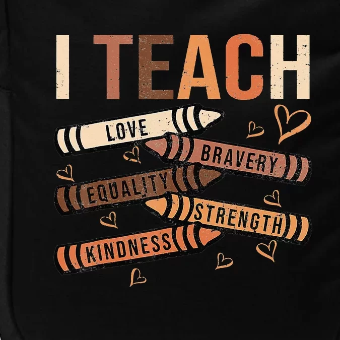 I Teach Black History Month Melanin Afro African Teacher Impact Tech Backpack